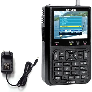 Satlink Ws6906 3.5 inç LCD Ekran Dijital Uydu Sinyal Bulucu - Siyah (Yurt Dışından)