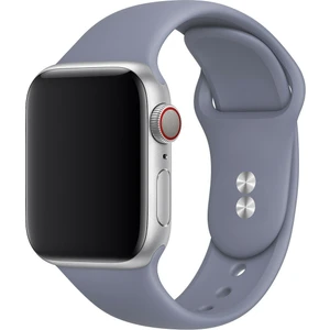 Bilişim Aksesuar  42 mm - 44 mm S/m Apple Watch 3 4 5 6 Se Uyumlu Silikon Kordon Kayış Lavender Gri