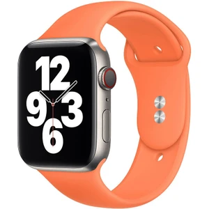 Bilişim Aksesuar  38 mm - 40 mm M/l Apple Watch 3 4 5 6 Se Uyumlu Silikon Kordon Kayış Turuncu