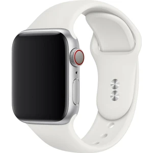 Bilişim Aksesuar  38 mm - 40 mm M/l Apple Watch 3 4 5 6 Se Uyumlu Silikon Kordon Kayış Beyaz