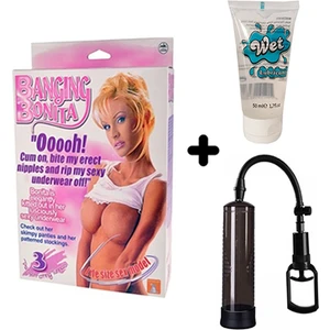 Pretty Love Bonita 3 Işlevli Şişme Bebek + Penis Vakum Pompası + Jel