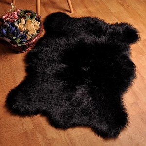 Soft Peluş Kuzu Postu Siyah