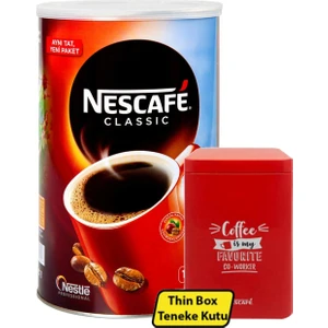 Classic Kahve Teneke 1000 gr (1 Kg) + Metal Saklama Kutusu