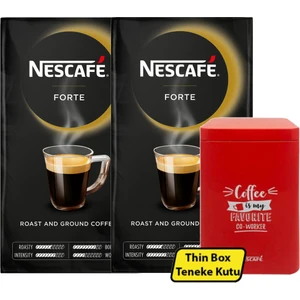 Forte Öğütülmüş Filtre Kahve 500 gr 2 Adet + Metal Saklama Kutusu