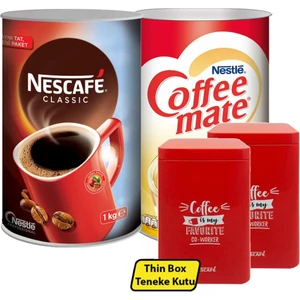 Classic Kahve 1 kg + Nestle Coffee Mate 2 kg + Metal Saklama Kutusu 2 Adet
