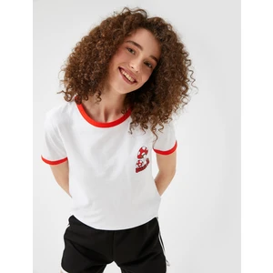 Kadın Baskılı Tişört Pamuklu