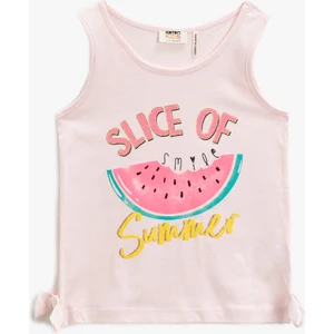 Kız Çocuk Baskılı Atlet Pamuklu