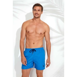 U.S. Polo Assn. Erkek Saks Mavi Orta Boy Deniz Şortu