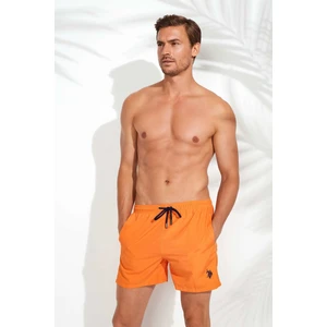 U.S. Polo Assn. Erkek Turuncu Orta Boy Deniz Şortu