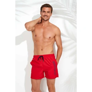 U.S. Polo Assn. Erkek Kırmızı Orta Boy Deniz Şortu