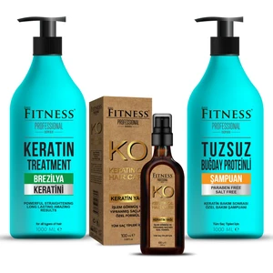 Sam Fitness Professional Saç Düzleştirici Keratin Bakımı + Tuzsuz Şampuan + Keratin Yağı