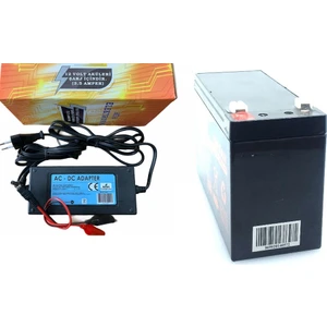Ata Elektronik 12 V 7 A Akü Batarya + 3,5 A Akü Şarj Cihazı Adaptör Aet