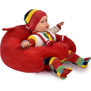 Bebek   Oturma Destek Minderi - Bebek Koltuğu - Büyük Bebek Oturağı   Kırmızı