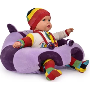 Bebek   Oturma Destek Minderi - Bebek Koltuğu - Büyük Bebek Oturağı   Lila Mor