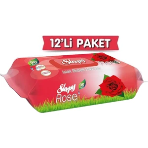 Gül Kokulu Islak Havlu 90 Yaprak x 12 Adet