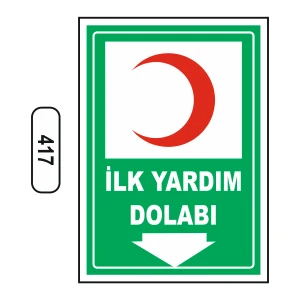 Ilk Yardım Dolabı Uyarı Ikaz Levhası