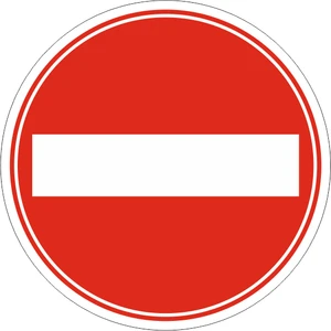 Girilmez Trafik Levhası