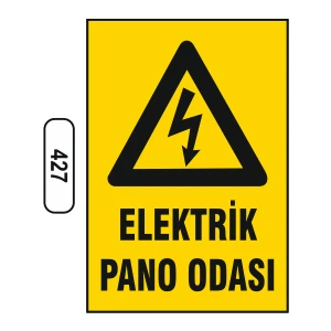 Elektrik Pano Odası Uyarı Ikaz Levhası