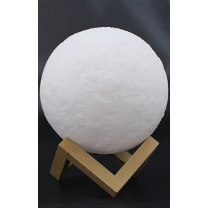 3D Moon Light Moonlight 3D Standlı Orta Boy Dolunay Ay Gece Lambası Pilli LED Dekoratif Küre Gece Lambası