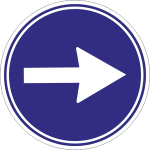 Mecburi Yön Trafik Levhası