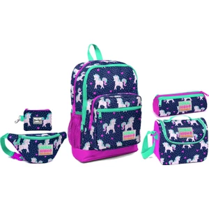 Coral High Pembe Unicorn Desenli Okul ve Günlük Çanta Seti  Kız Çocuk