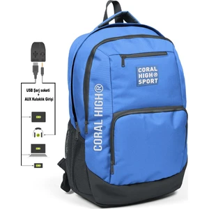 Coral High Sport Mavigri Laptop Bölmeli Sırt Çantası  USB Çıkışlı