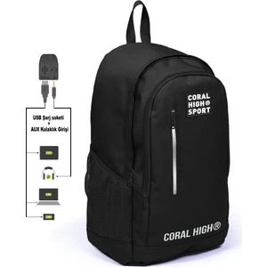 Coral High Sport Siyah Okul ve Günlük Sırt Çantası  Çocuk Genç