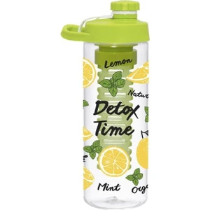 Limon Desenli 650 ml Infuserli Detox Suluk Matara  Vidalı Kapak