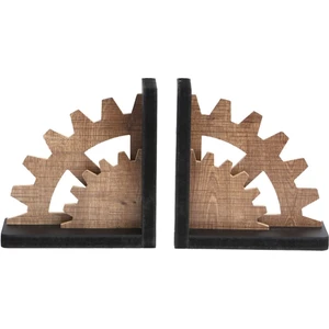 Dekoratif Ahşap Kitap Tutucu Çark Figürlü