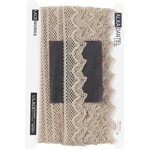 Alka Dantel Pamuk Krem Kopanaki  10 mt