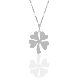 Söğütlü Silver Gümüş Rodyumlu Dört Yapraklı Yonca Kolye