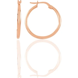 Söğütlü Silver Gümüş Rose 23 mm Şarnel Halka Küpe