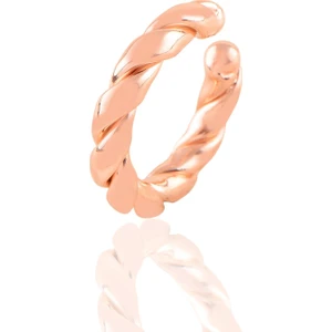 Söğütlü Silver Gümüş Rose Sıkıştırmalı Burgu Kıkırdak Küpe