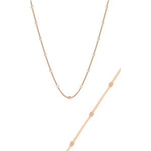 Söğütlü Silver Gümüş Rose Pullu Gurmet Kolye Bileklik Seti