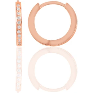 Söğütlü Silver Gümüş Rose 14 mm Yeni Tamtur Halka Küpe