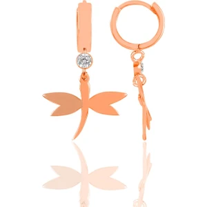 Söğütlü Silver Gümüş Rose Zirkon Taşlı Yusufçuk Küpe