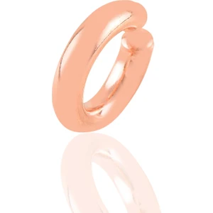 Söğütlü Silver Gümüş Rose Sade Sıkıştırmalı Kalın Kıkırdak Küpe