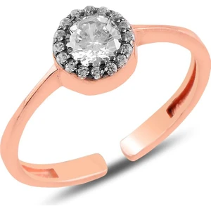 Söğütlü Silver Gümüş Elmas Montürlü Ayarlamalı Yüzük