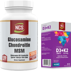 Glucosamine Chondroitin Msm Collagen Turmeric 120 Tablet & Vitamin D3 + K2 Damla 20 ml