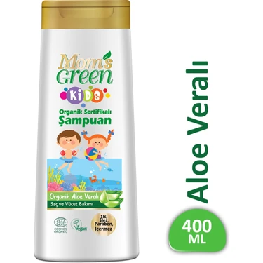 Mom's Green Organik Aloe Veralı  Kids- Çocuk Şampuanı 400