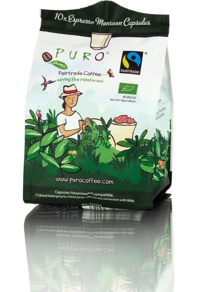 Puro Espresso Monsoon Bio Organik Nespresso Kapsül Kahve 10X 5,2 gr