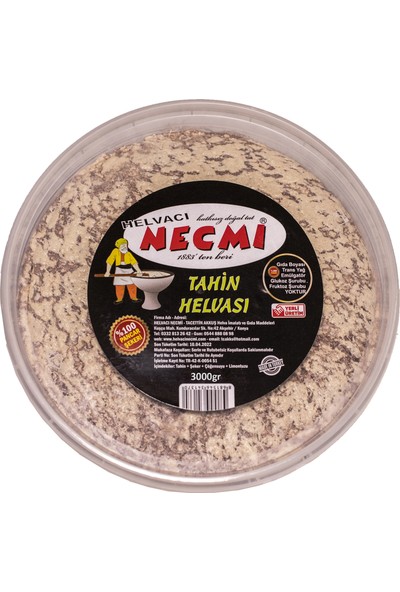 Helvacı Necmi Doğal ve Katkısız Kakaolu Tahin Helvası - 3 kg