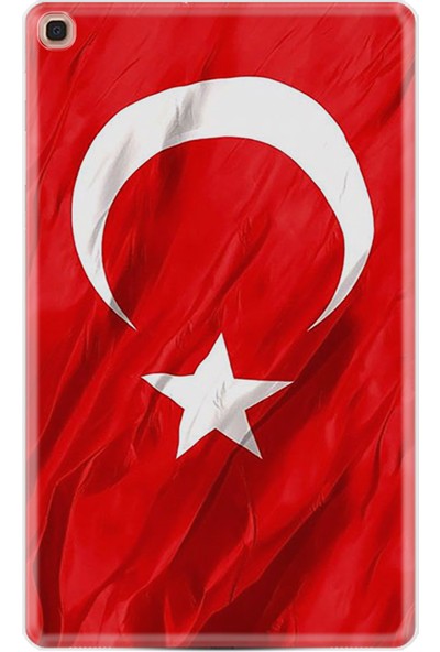 Kılıfland Samsung Galaxy Tab A 8" T290 Kılıf Silikon Şanlı Türk Bayrağı 4 1401