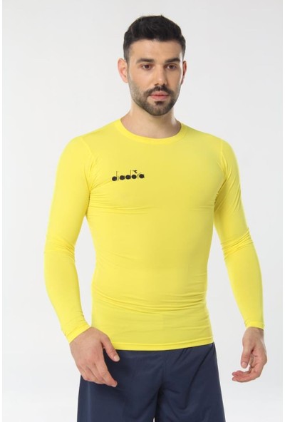 Diadora Sarı Uzun Kollu Erkek T-Shirt - Tsrt-Zn
