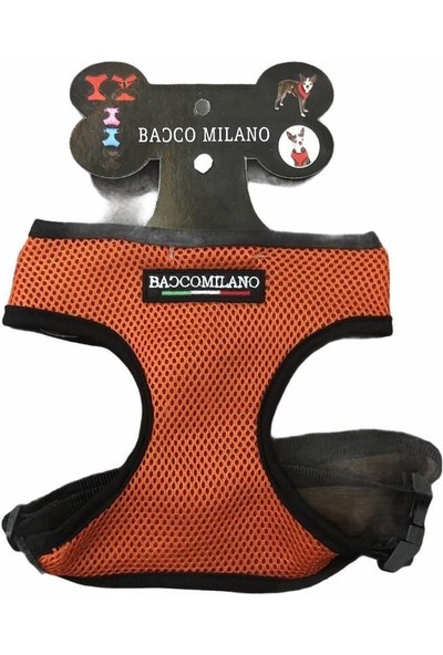 Bacco Milano Köpek Göğüs Tasması Small Turuncu