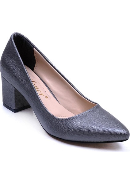 Çanta Gri Kadın Topuklu Stiletto Ayakkabı 360.701