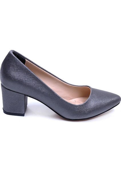 Çanta Gri Kadın Topuklu Stiletto Ayakkabı 360.701