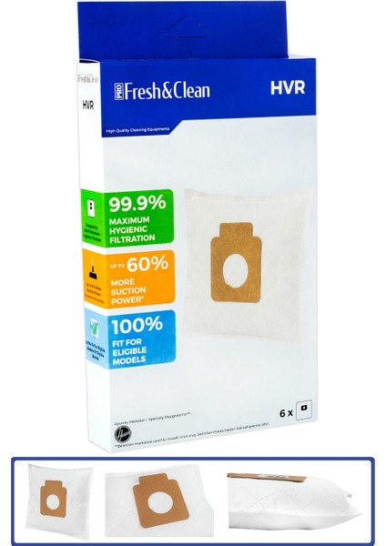 Hoover Tfs 7207 Freespace Uyumlu 6'lı Bez Toz Torbası
