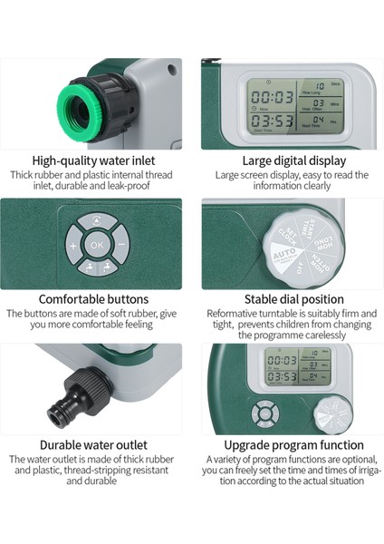 Otomatik Bahçe Sulama Musluk Zamanlayıcısı - Yeşil (Yurt Dışından)