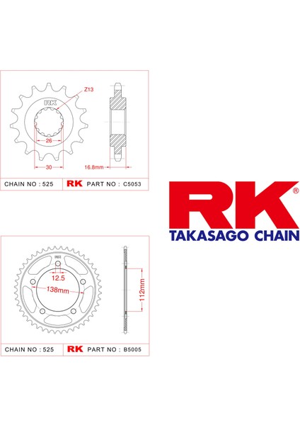 Honda CBR 650 R Rk Ön Arka Dişli 525 - 15/42 T (2019-2020) fiyatları